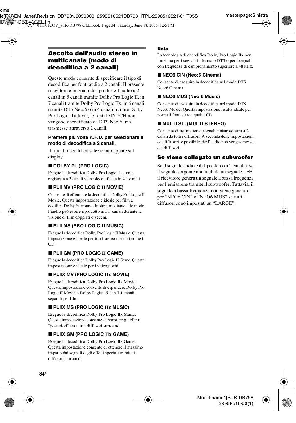 Sony STR-DB798 User Manual | Page 34 / 144