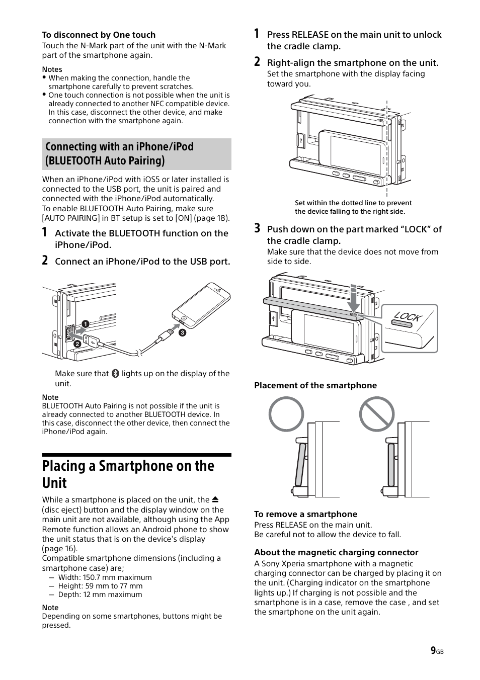 Placing a smartphone on the unit | Sony XSP-N1BT User Manual | Page 9 / 148