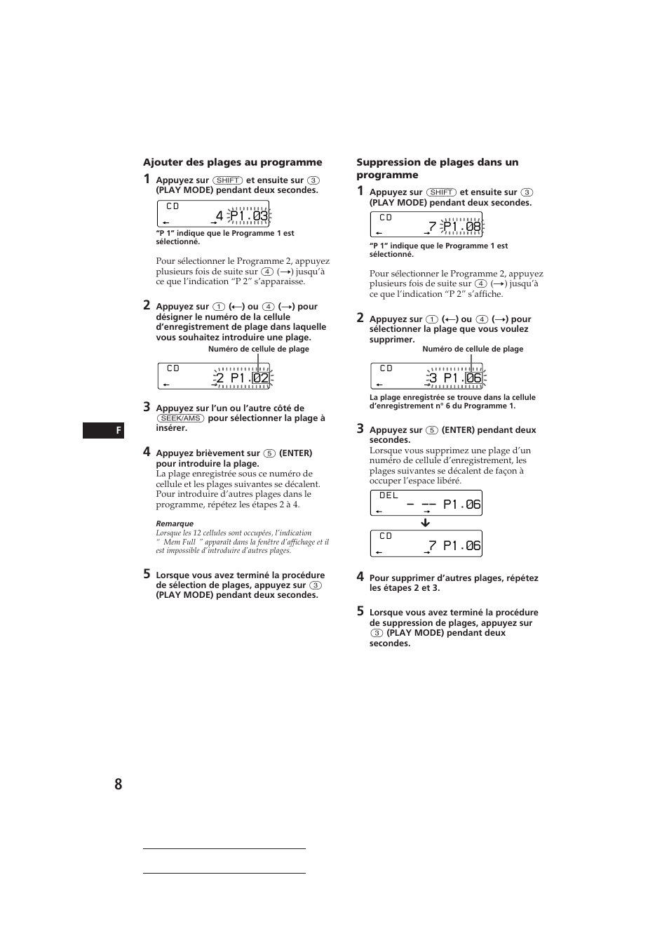 4 p1.‚3, 2 p1.‚2, 3 p1.‚6 | 7 p1.‚6, P1.‚6, 7 p1.‚8 | Sony CDX-C810DSP User Manual | Page 38 / 129