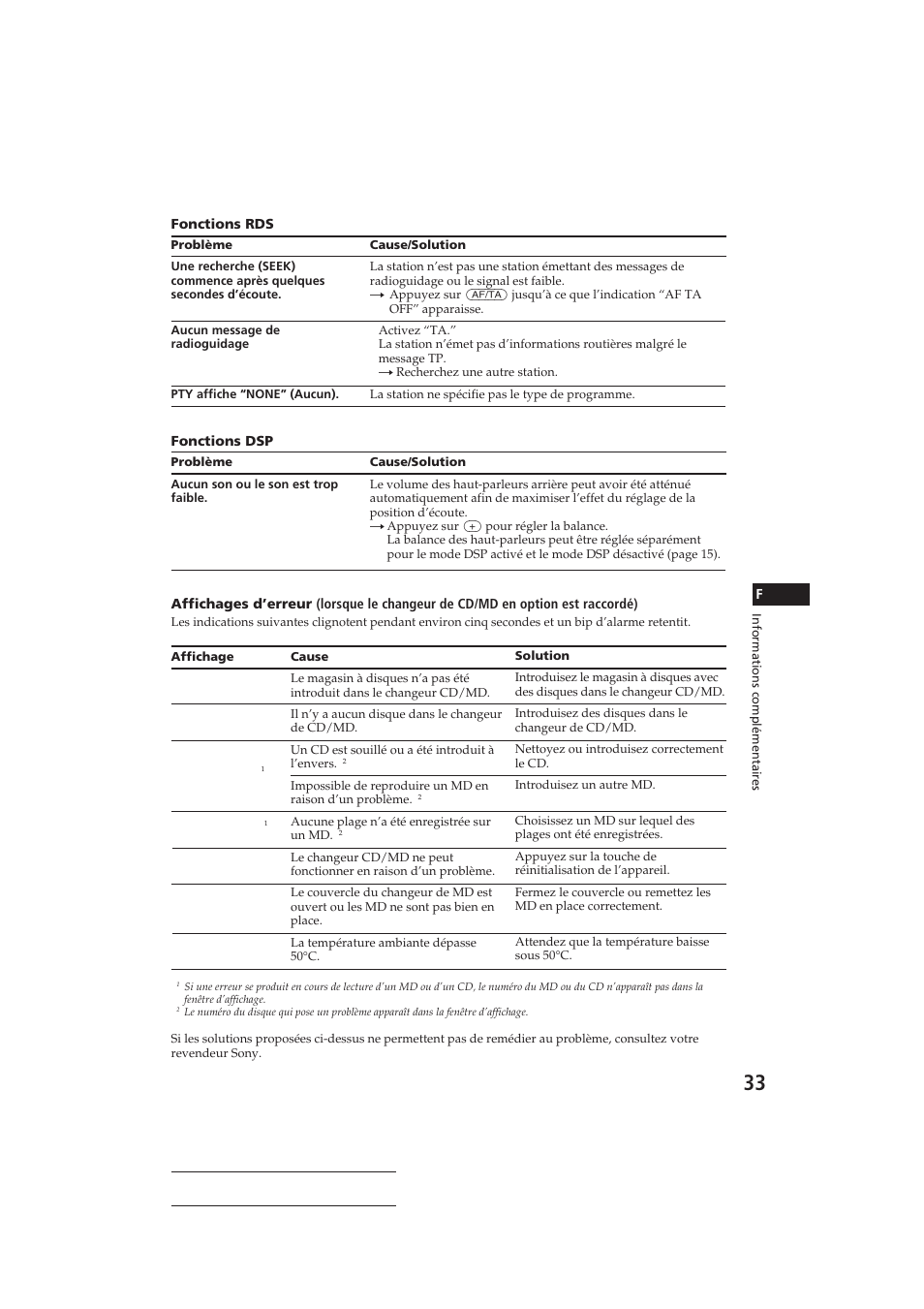 Sony CDX-C810DSP User Manual | Page 63 / 129