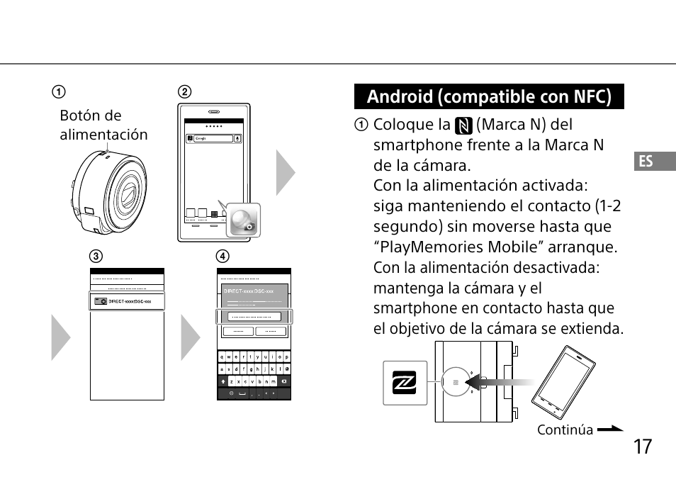 Android (compatible con nfc) | Sony DSC-QX10 User Manual | Page 109 / 363