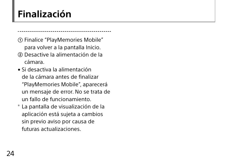 Finalización | Sony DSC-QX10 User Manual | Page 116 / 363