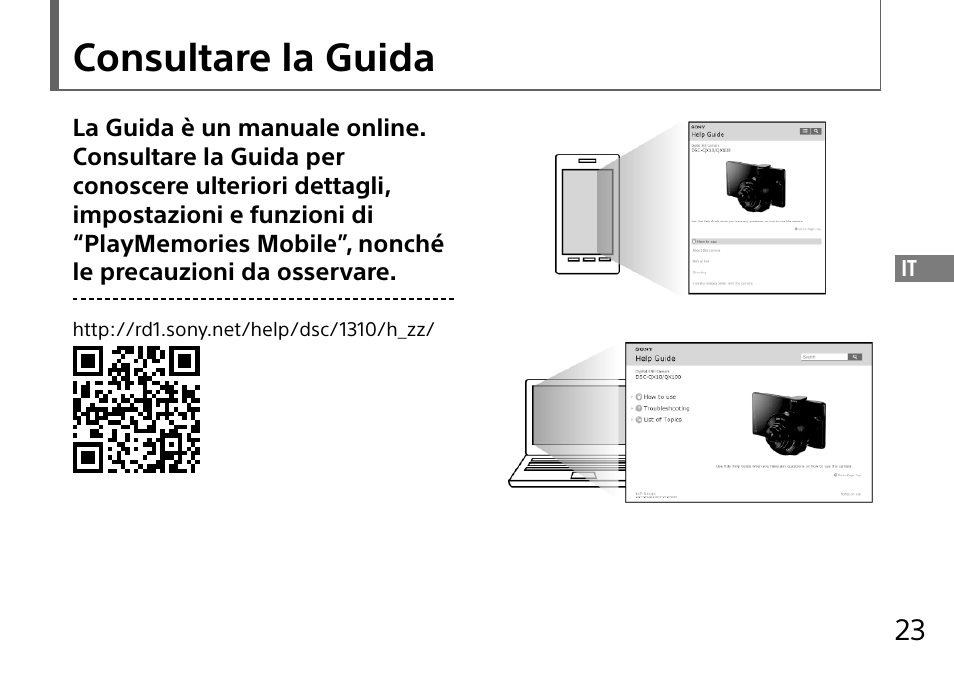Consultare la guida | Sony DSC-QX10 User Manual | Page 147 / 363