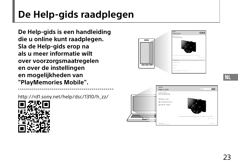 De help-gids raadplegen | Sony DSC-QX10 User Manual | Page 177 / 363