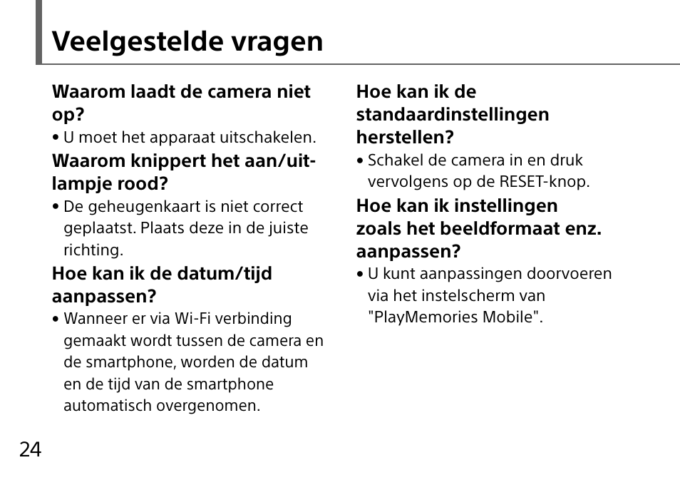 Veelgestelde vragen | Sony DSC-QX10 User Manual | Page 178 / 363
