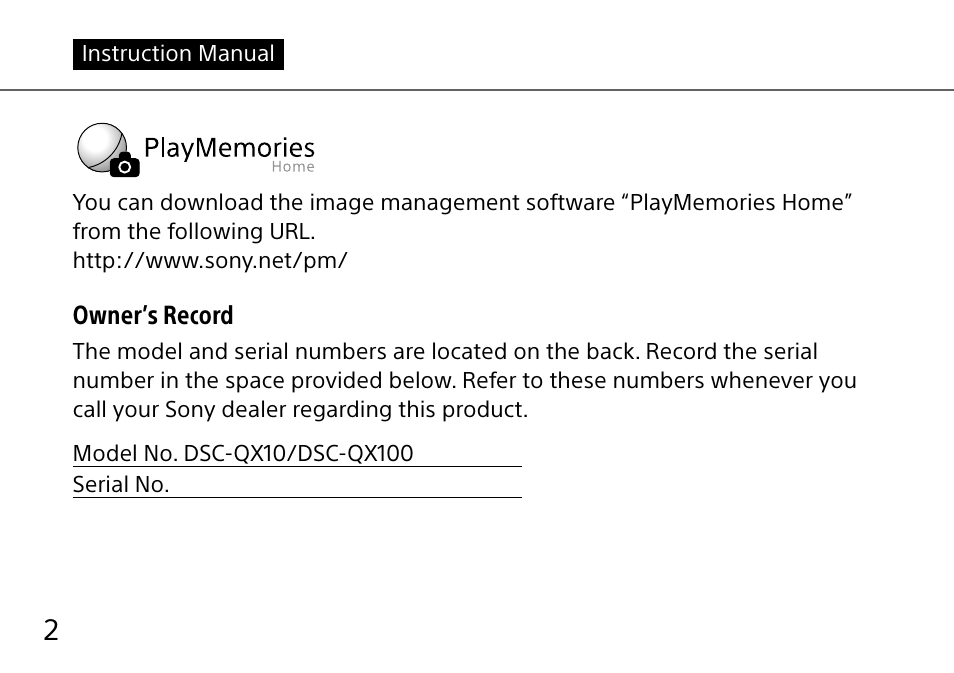 English | Sony DSC-QX10 User Manual | Page 2 / 363
