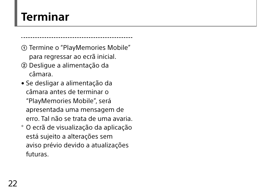 Terminar | Sony DSC-QX10 User Manual | Page 206 / 363