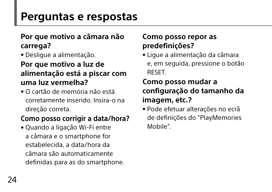 Perguntas e respostas | Sony DSC-QX10 User Manual | Page 208 / 363