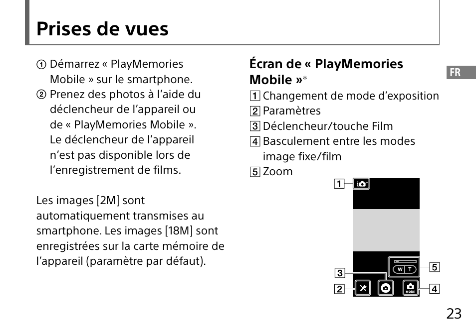 Prises de vues | Sony DSC-QX10 User Manual | Page 53 / 363