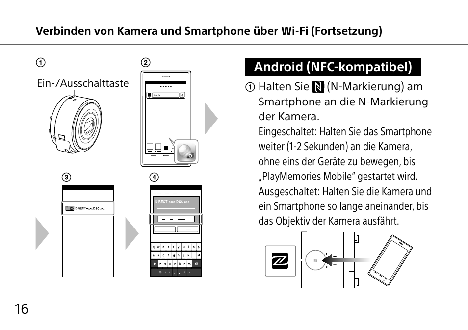 Android (nfc-kompatibel) | Sony DSC-QX10 User Manual | Page 78 / 363