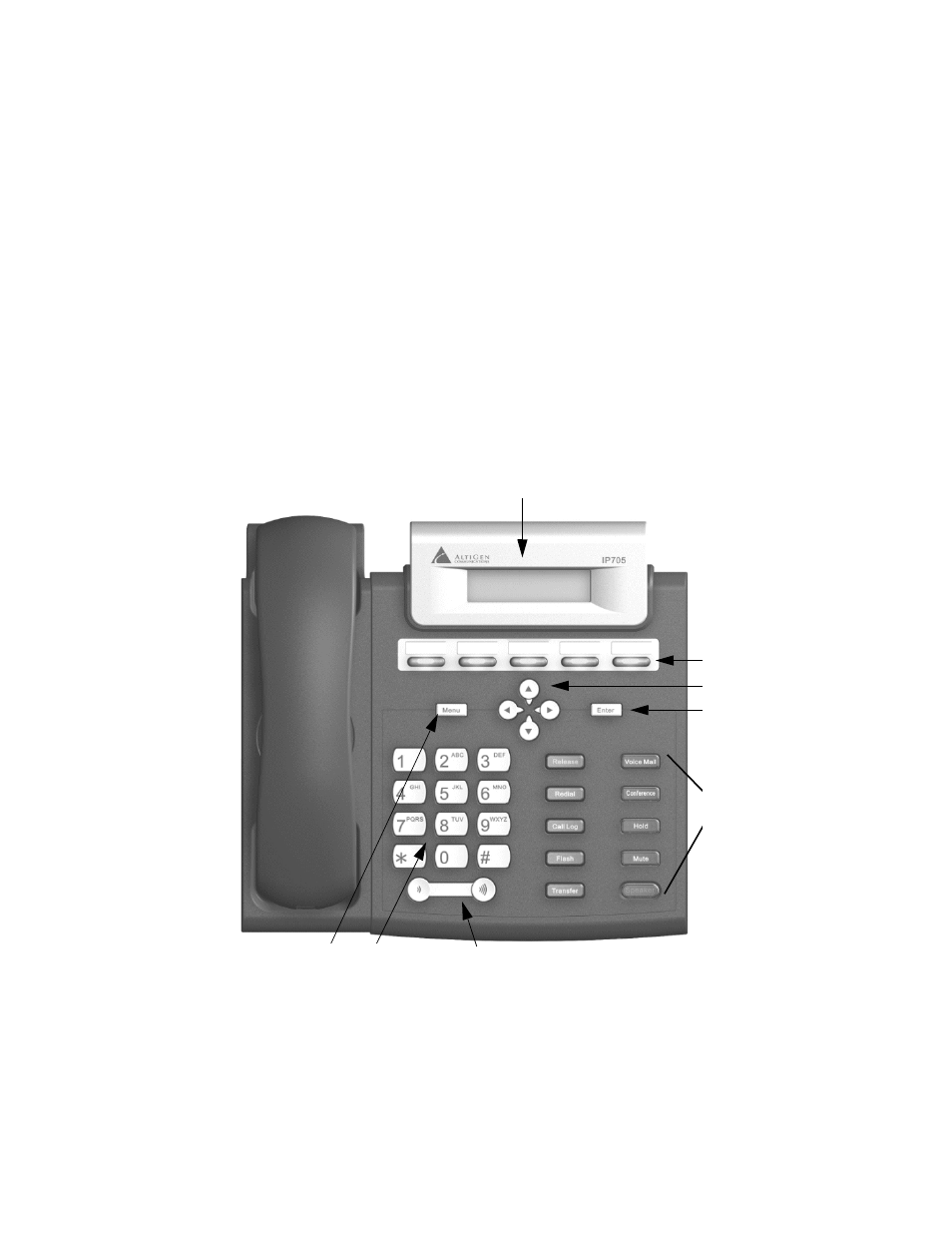 The ip 705 phone, Hapter | AltiGen comm 705 User Manual | Page 11 / 56