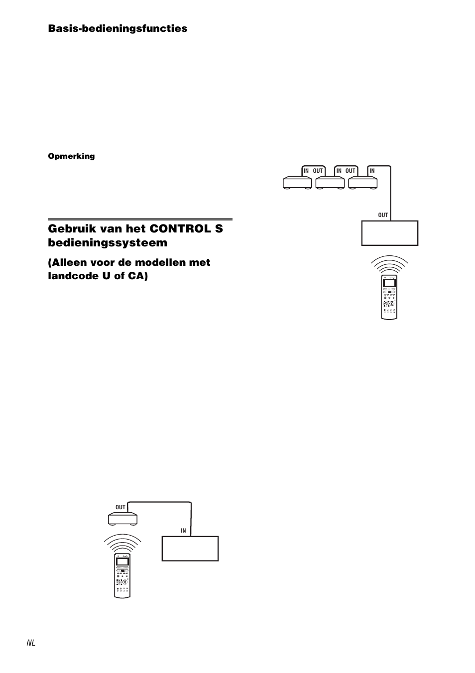 Gebruik van het control s bedieningssysteem, Basis-bedieningsfuncties, Alleen voor de modellen met landcode u of ca) | Sony STR-DA3000ES User Manual | Page 126 / 208