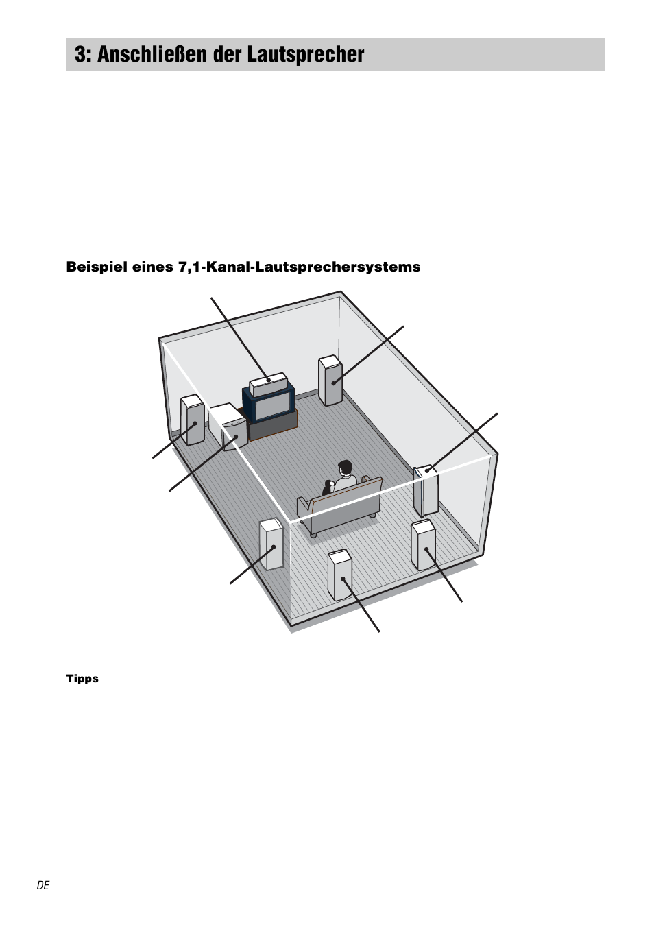 Anschließen der lautsprecher | Sony STR-DA3000ES User Manual | Page 16 / 208