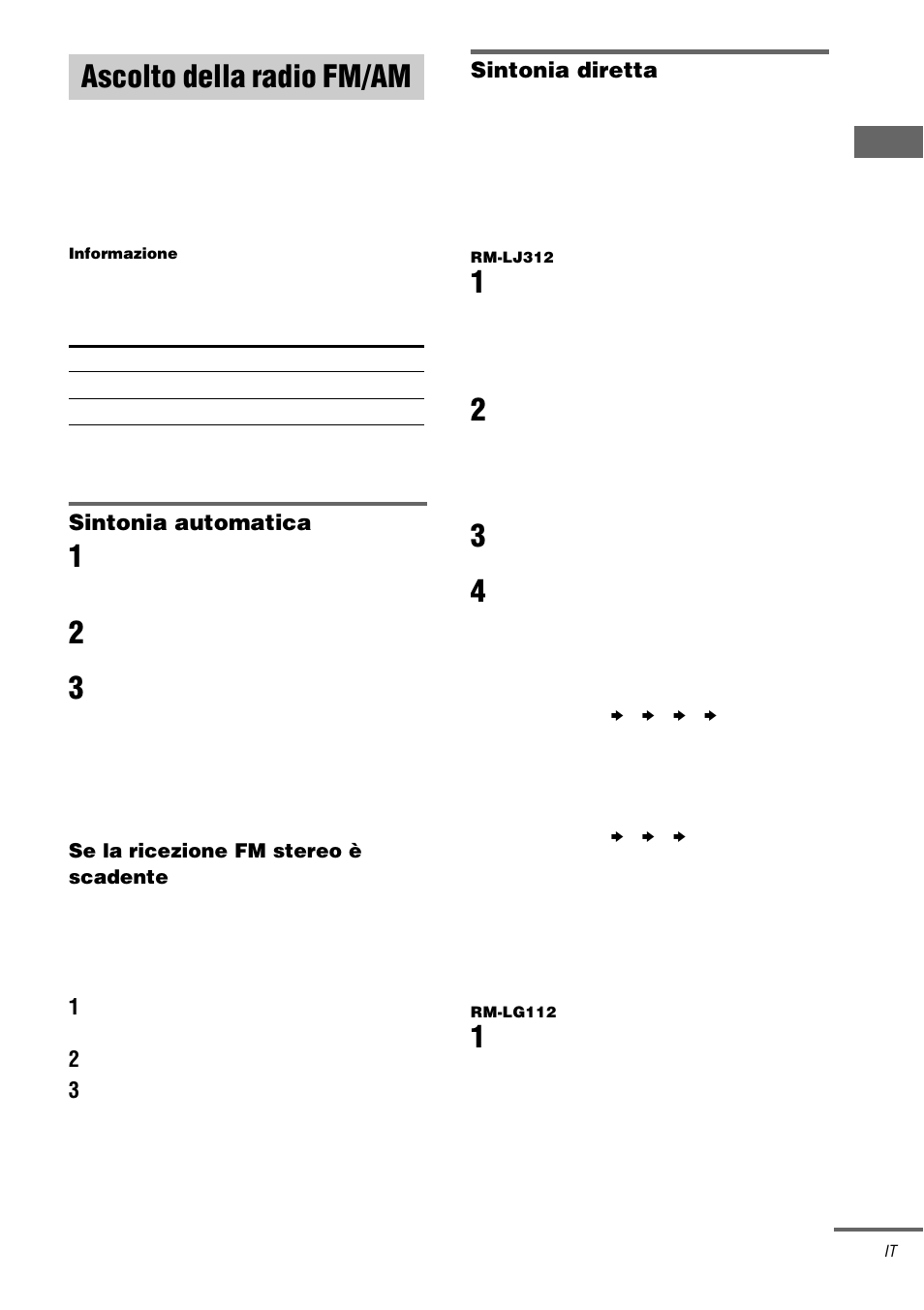 Ascolto della radio fm/am | Sony STR-DA3000ES User Manual | Page 163 / 208