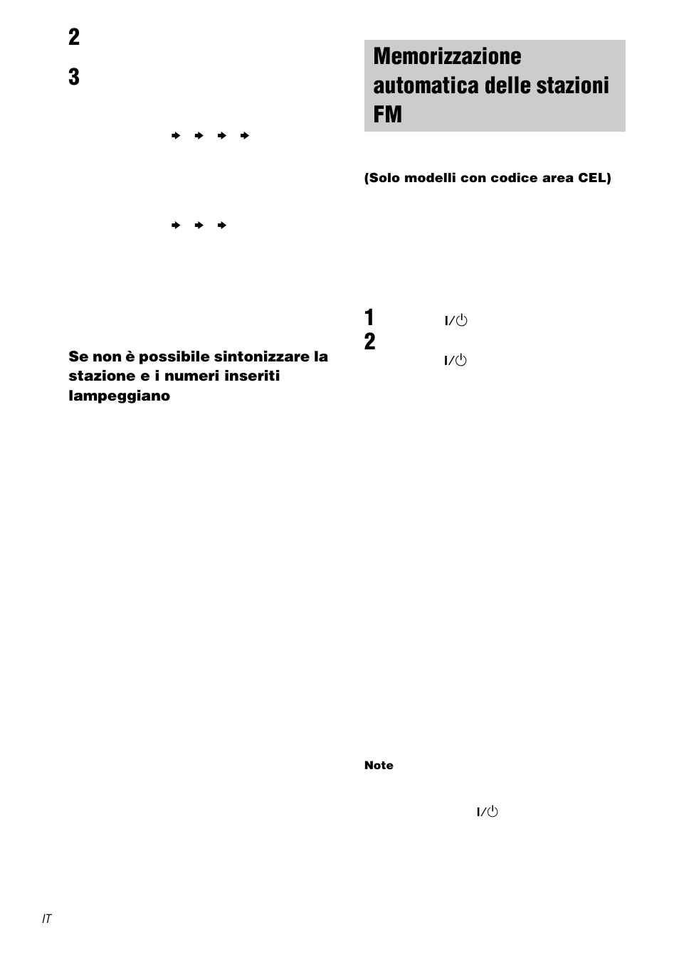 Memorizzazione automatica delle stazioni fm, Autobetical, Solo modelli con codice area cel) | Memorizzazione automatica delle stazioni | Sony STR-DA3000ES User Manual | Page 164 / 208