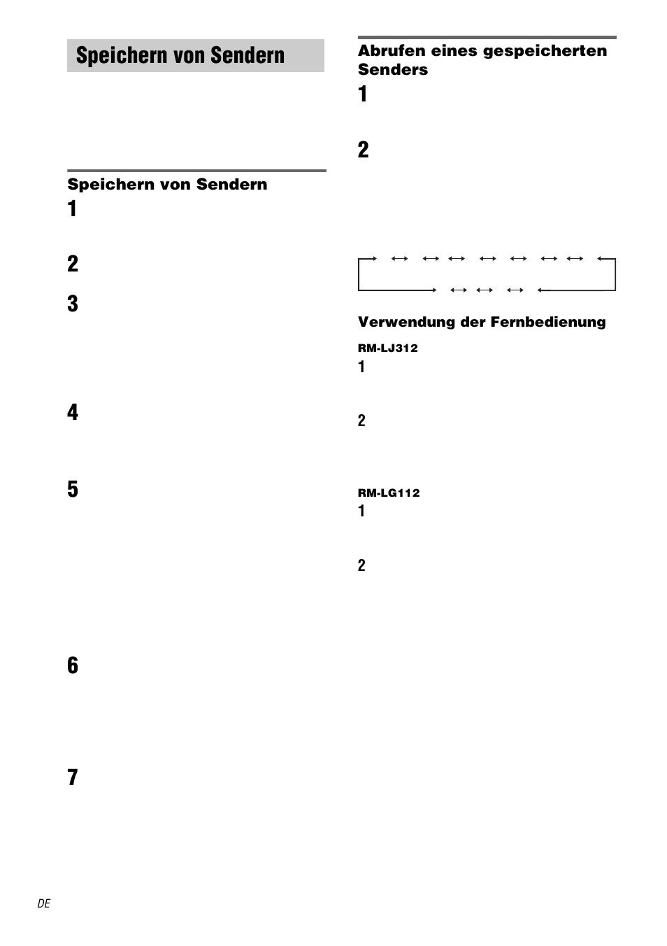 Speichern von sendern, Siehe „speichern von sendern, Siehe | Abrufen eines gespeicherten senders | Sony STR-DA3000ES User Manual | Page 28 / 208