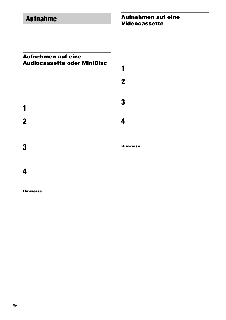 Aufnahme | Sony STR-DA3000ES User Manual | Page 54 / 208