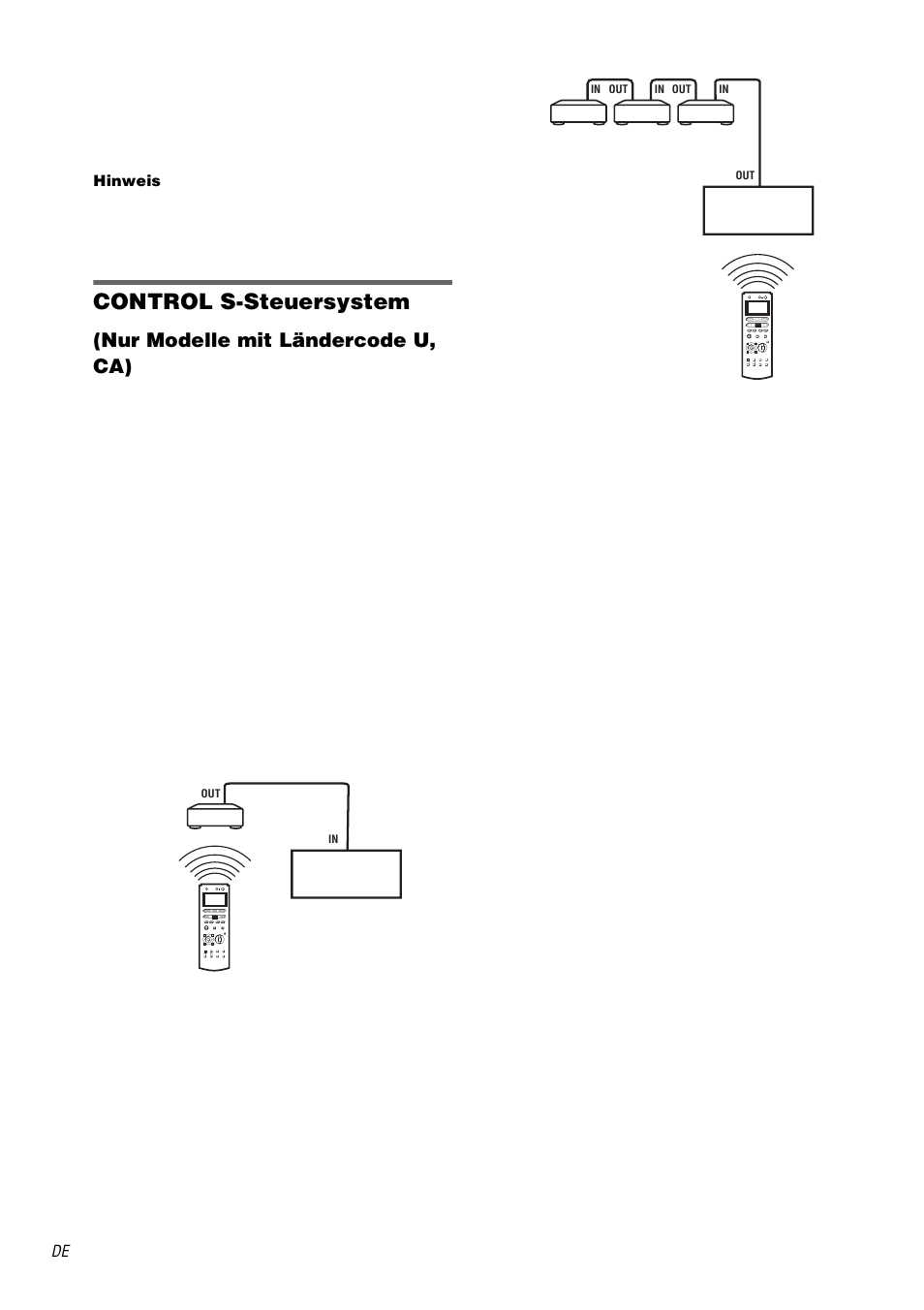 Control s-steuersystem, Nur modelle mit ländercode u, ca) | Sony STR-DA3000ES User Manual | Page 58 / 208