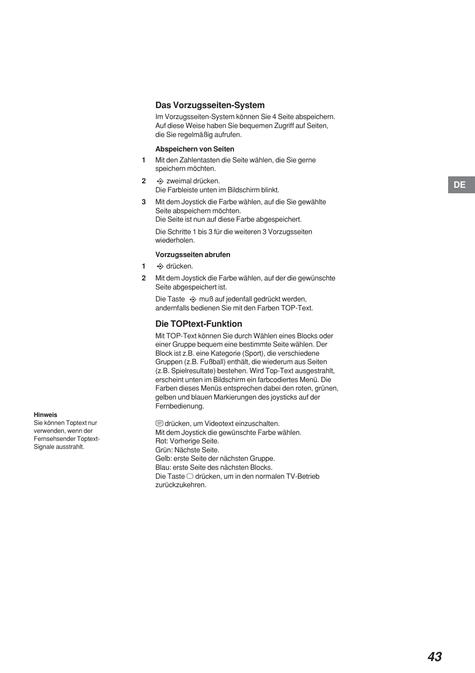 Sony KP-41S4 User Manual | Page 43 / 149