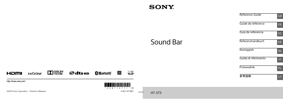 Sony HT-ST3 User Manual | 115 pages