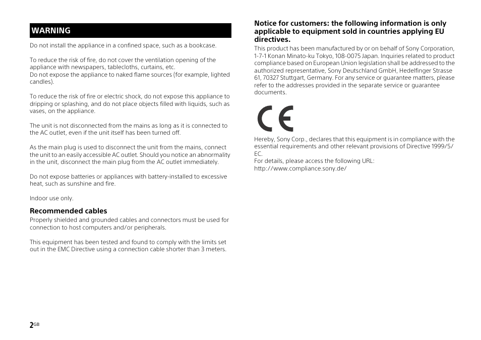 Sony HT-ST3 User Manual | Page 2 / 115