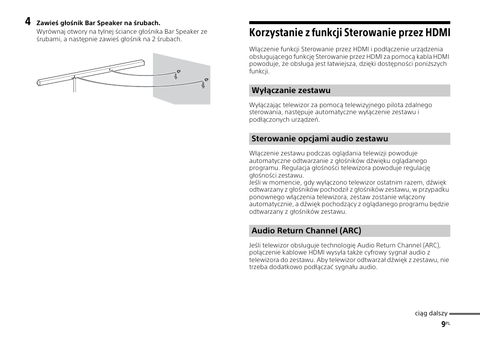 Korzystanie z funkcji sterowanie przez hdmi | Sony HT-ST3 User Manual | Page 97 / 115