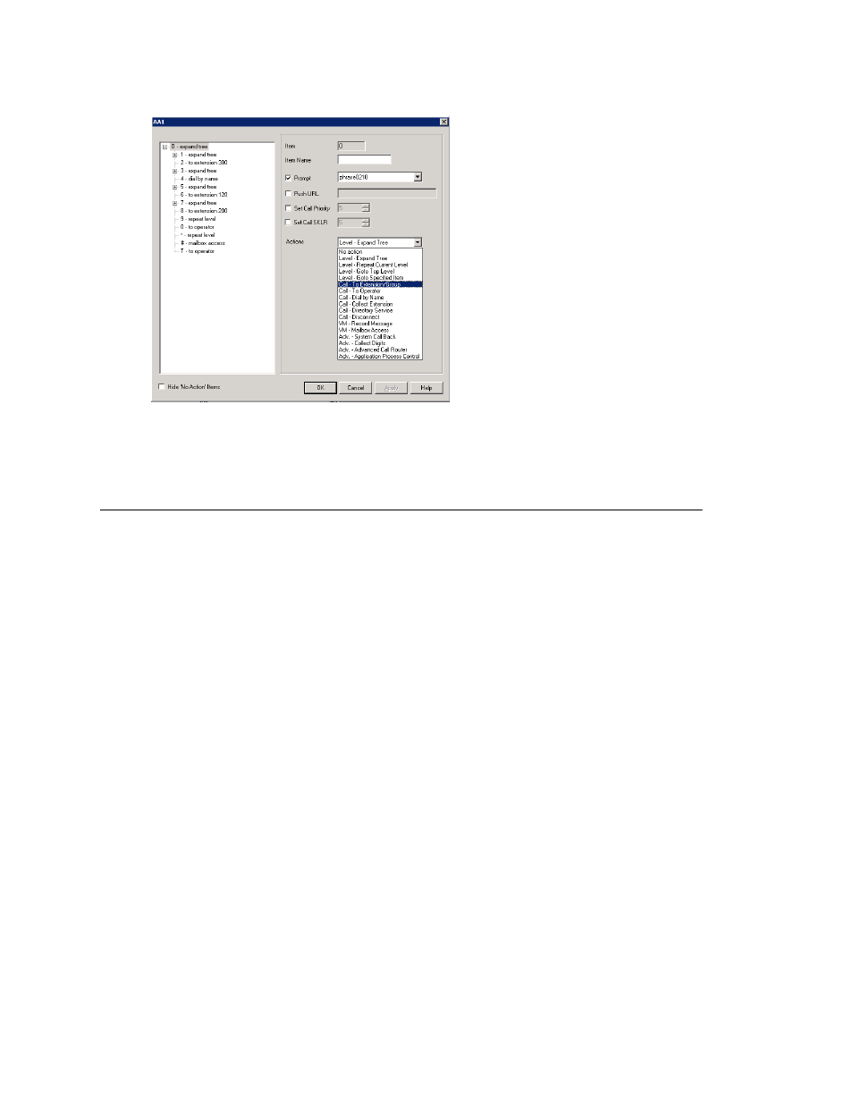 Configuring menu items | AltiGen comm ACM 5.1 User Manual | Page 110 / 454