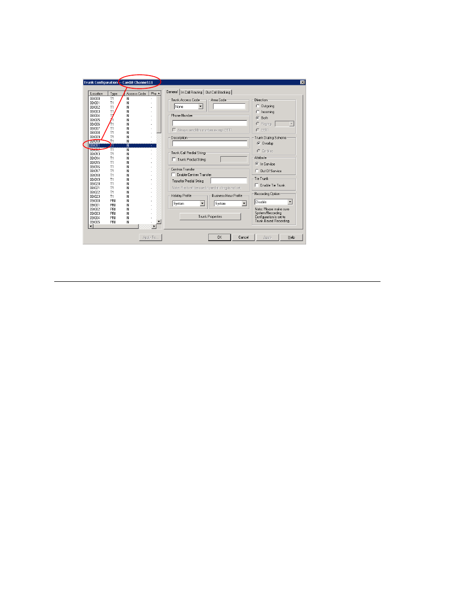 Selecting trunks to set attributes | AltiGen comm ACM 5.1 User Manual | Page 163 / 454