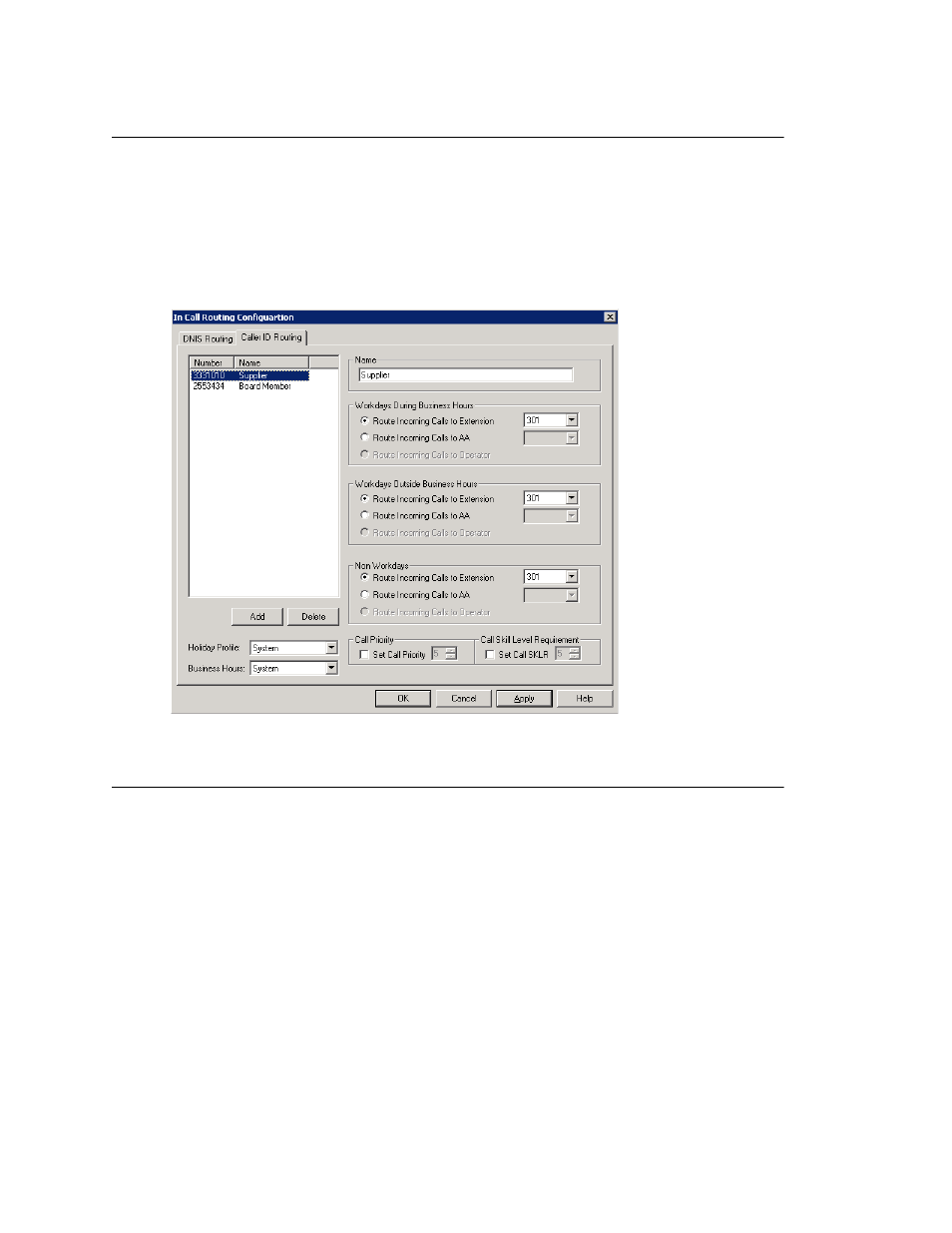 Caller id routing, Adding and deleting caller id route entries | AltiGen comm ACM 5.1 User Manual | Page 190 / 454
