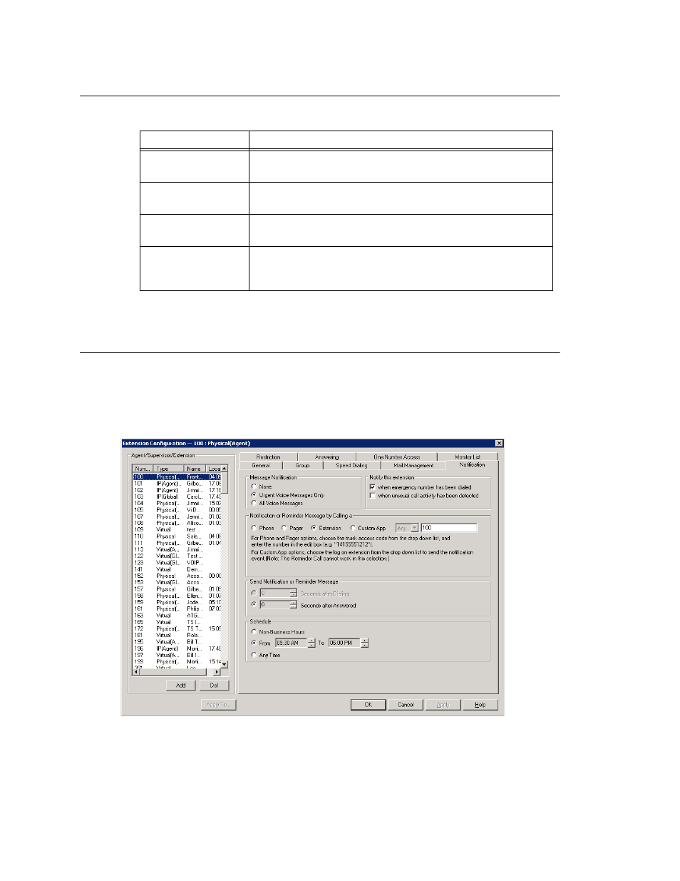 Setting mailbox capacities, Setting message notification options | AltiGen comm ACM 5.1 User Manual | Page 223 / 454