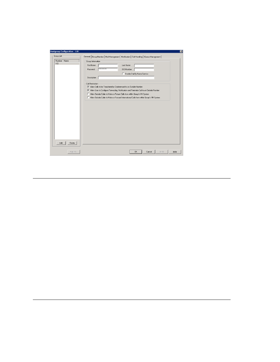 Overview of huntgroup configuration window, Setting up huntgroups | AltiGen comm ACM 5.1 User Manual | Page 264 / 454
