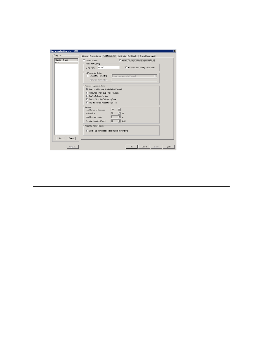 Disabling a mailbox, Synchronizing with exchange server, Setting e-mail options | AltiGen comm ACM 5.1 User Manual | Page 268 / 454