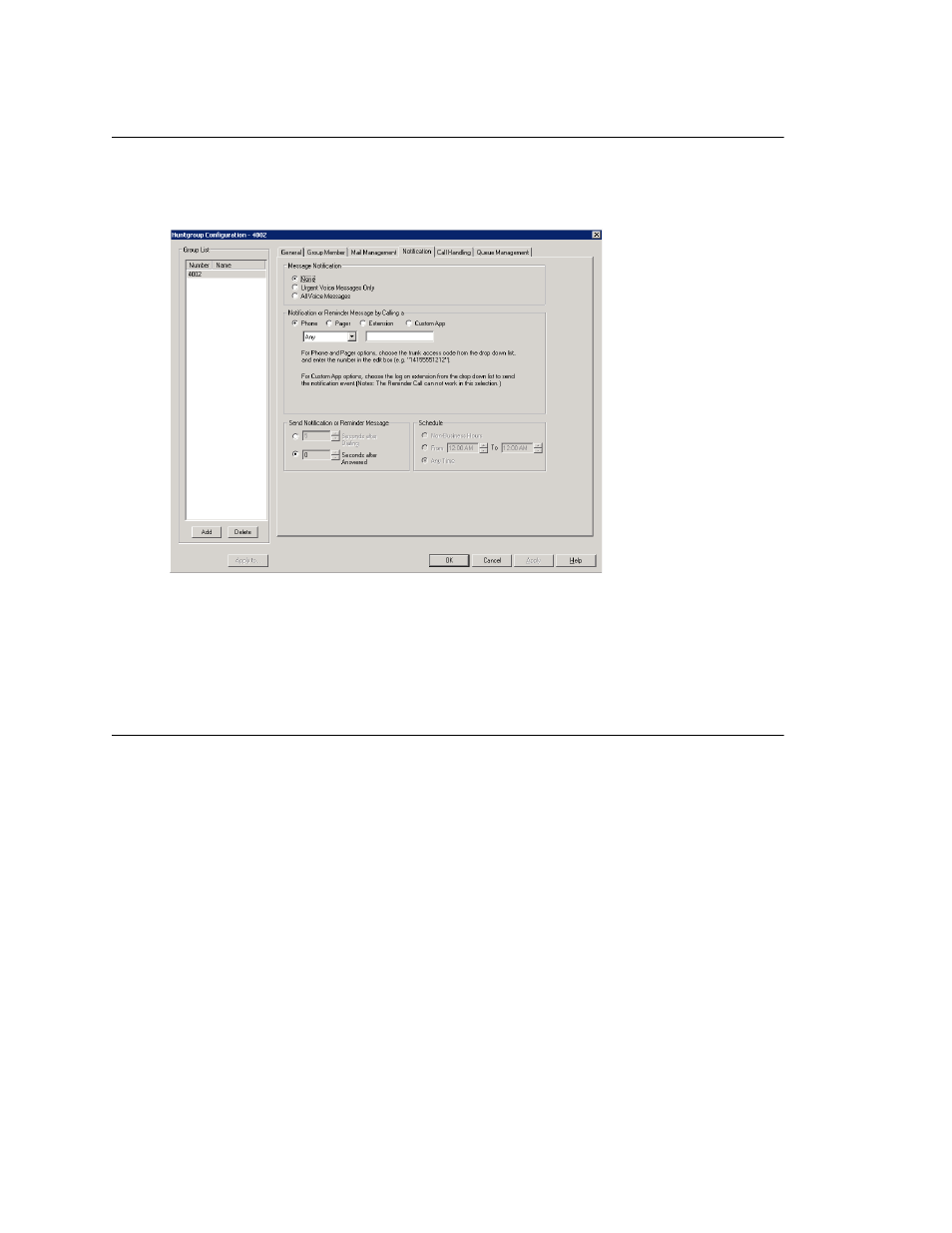 Setting message notification options, Setting the message types for notification | AltiGen comm ACM 5.1 User Manual | Page 270 / 454