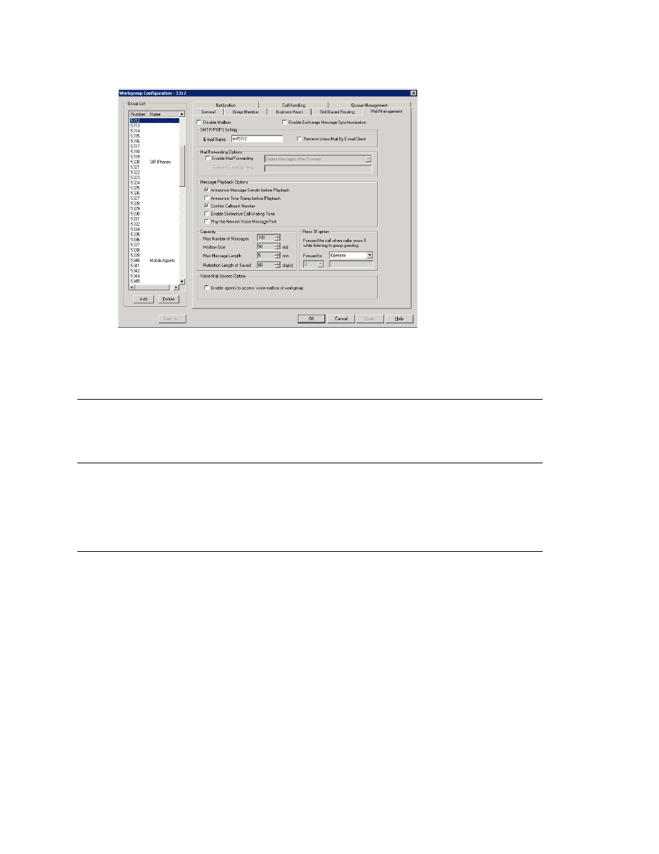 Disabling a mailbox, Synchronizing with exchange server, Setting e-mail options | AltiGen comm ACM 5.1 User Manual | Page 301 / 454