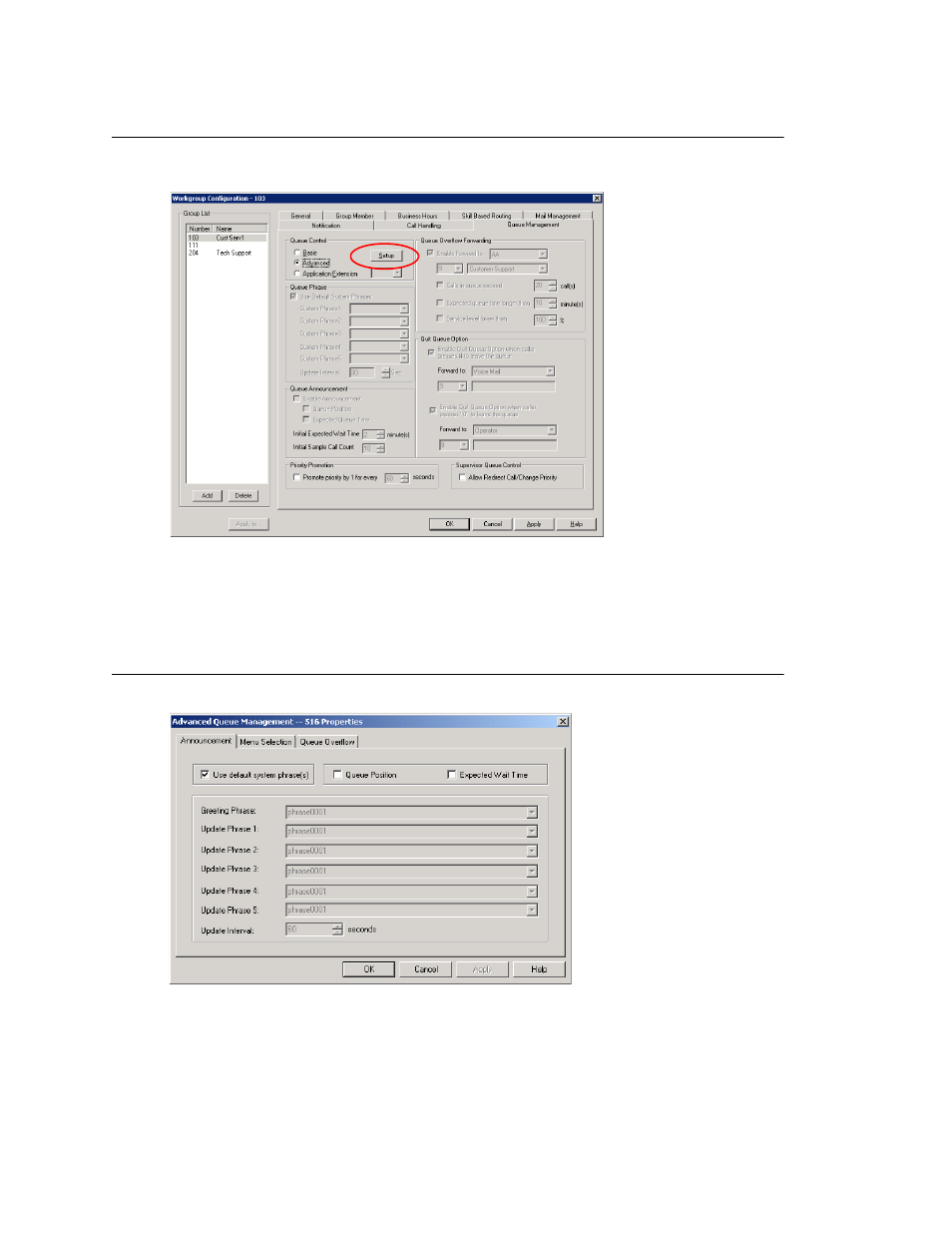Queue management - advanced, Announcement | AltiGen comm ACM 5.1 User Manual | Page 314 / 454