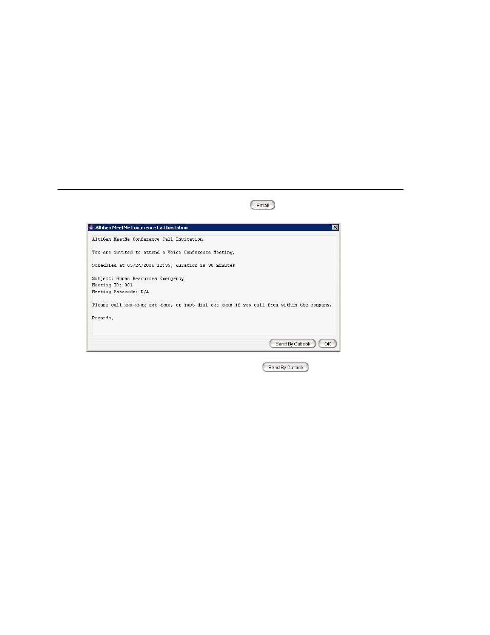 E-mailing a meeting invitation | AltiGen comm ACM 5.1 User Manual | Page 325 / 454