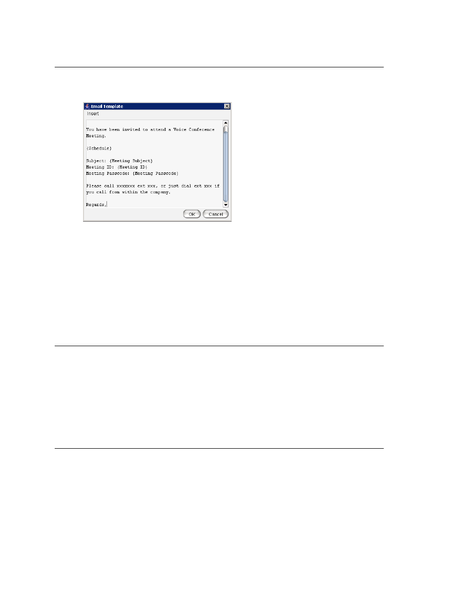 Modifying the e-mail template, Starting and stopping a meeting, Continuing a meeting beyond its duration time | AltiGen comm ACM 5.1 User Manual | Page 326 / 454