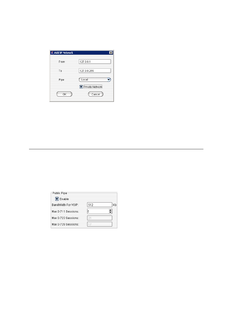 Configuring a public or intranet pipe | AltiGen comm ACM 5.1 User Manual | Page 348 / 454