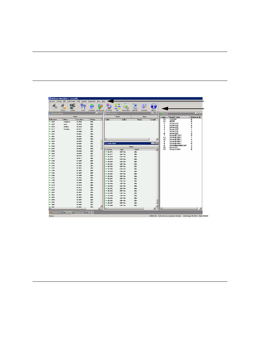 Changing the password, The altiware administrator main window, The main menu | AltiGen comm ACM 5.1 User Manual | Page 56 / 454