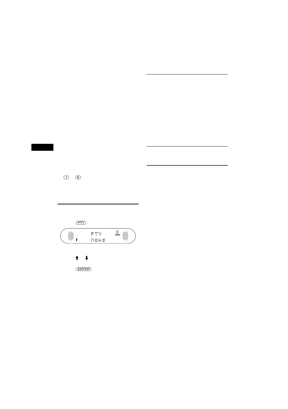 Selecting pty, Setting ct, Selecting pty setting ct | Sony CDX-R6750 User Manual | Page 10 / 104