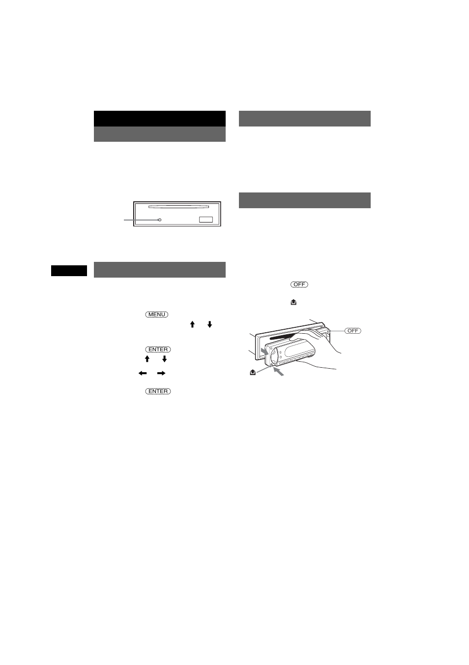 Préparation, Réinitialisation de l’appareil, Réglage de l’horloge | Mode demo, Retrait de la façade, Préparation réinitialisation de l’appareil | Sony CDX-R6750 User Manual | Page 46 / 104