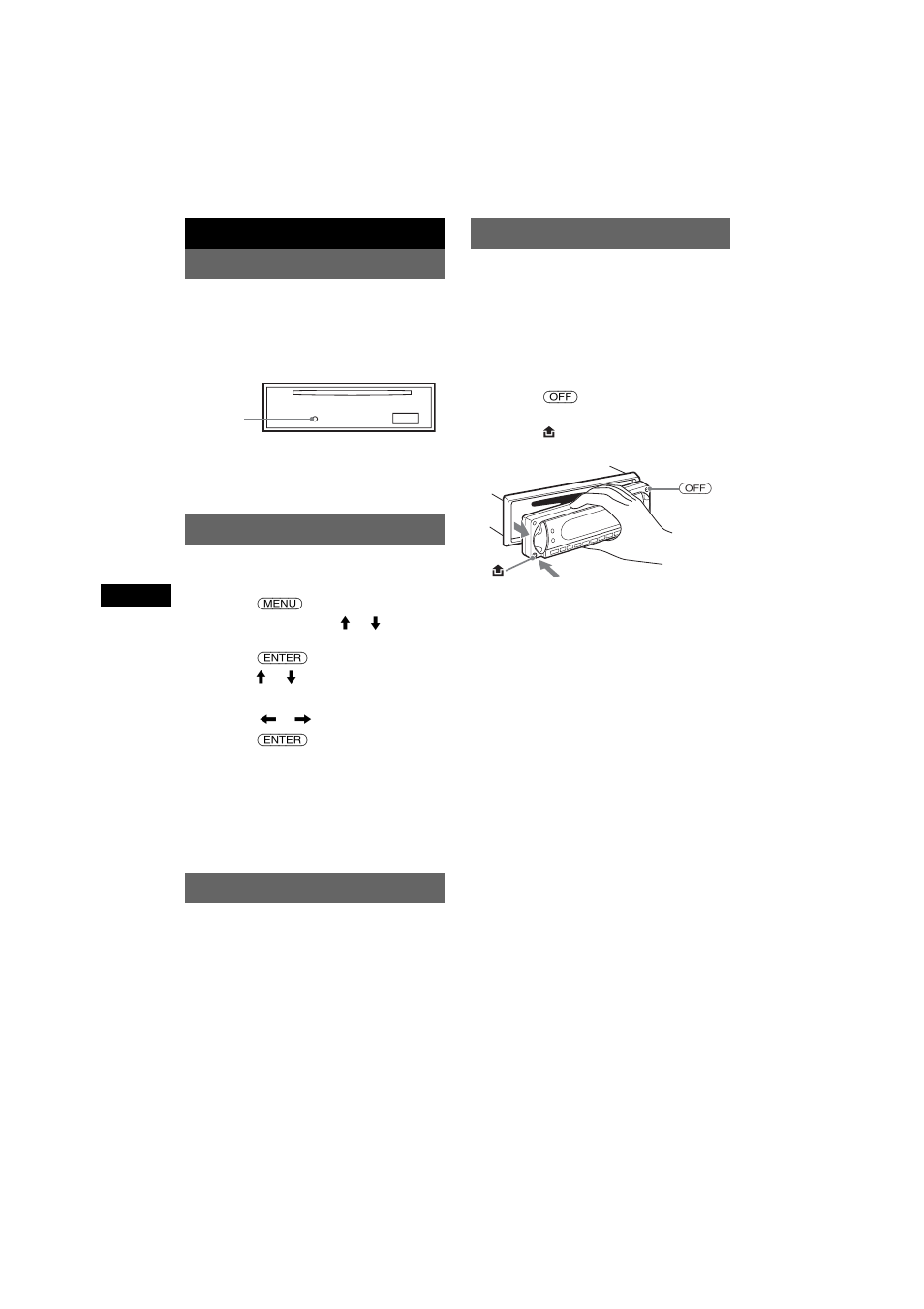 Aan de slag, Het apparaat opnieuw instellen, De klok instellen | De stand demo, Het voorpaneel verwijderen, Aan de slag het apparaat opnieuw instellen | Sony CDX-R6750 User Manual | Page 86 / 104