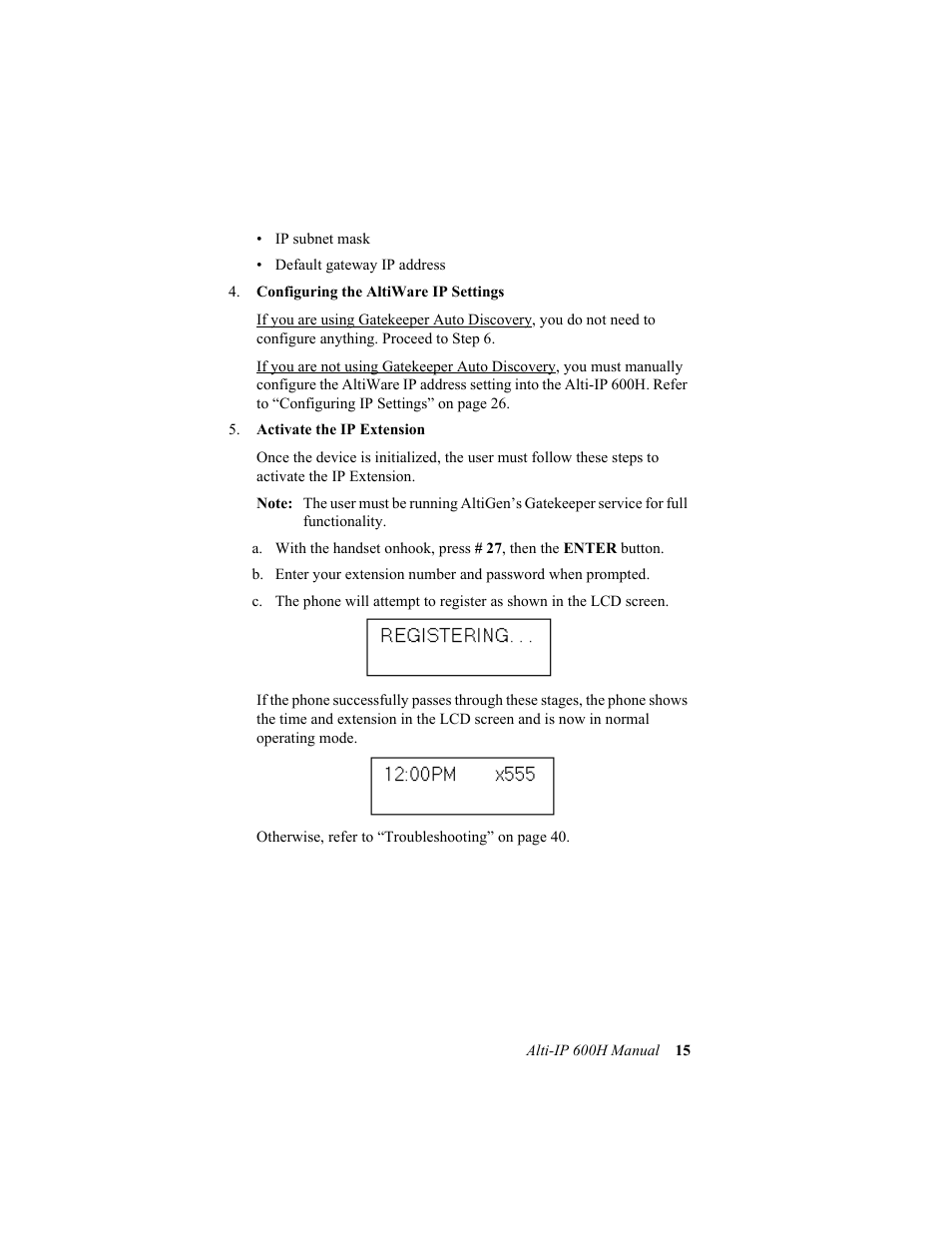AltiGen comm 600H User Manual | Page 25 / 69