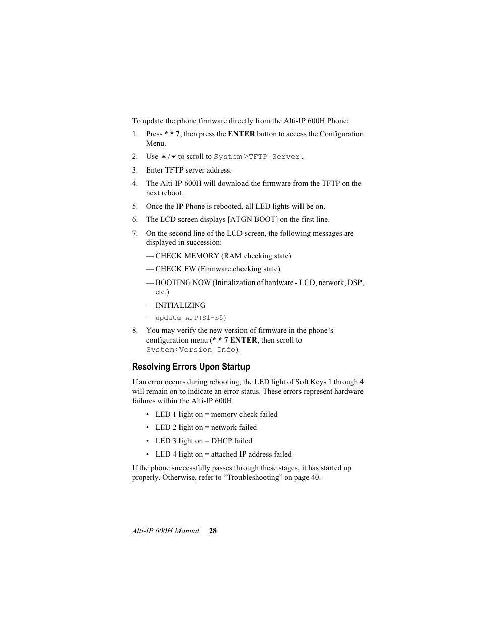 Resolving errors upon startup | AltiGen comm 600H User Manual | Page 38 / 69