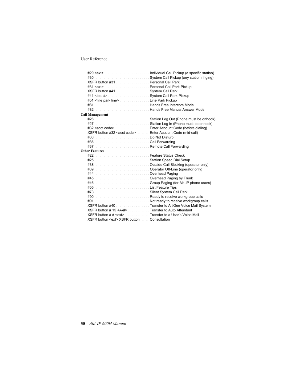 AltiGen comm 600H User Manual | Page 60 / 69