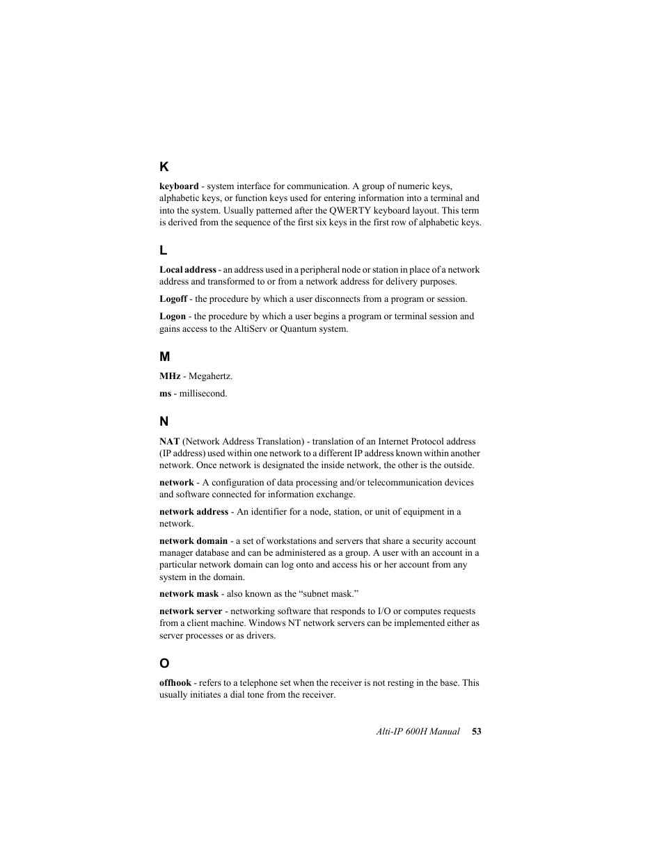 AltiGen comm 600H User Manual | Page 63 / 69