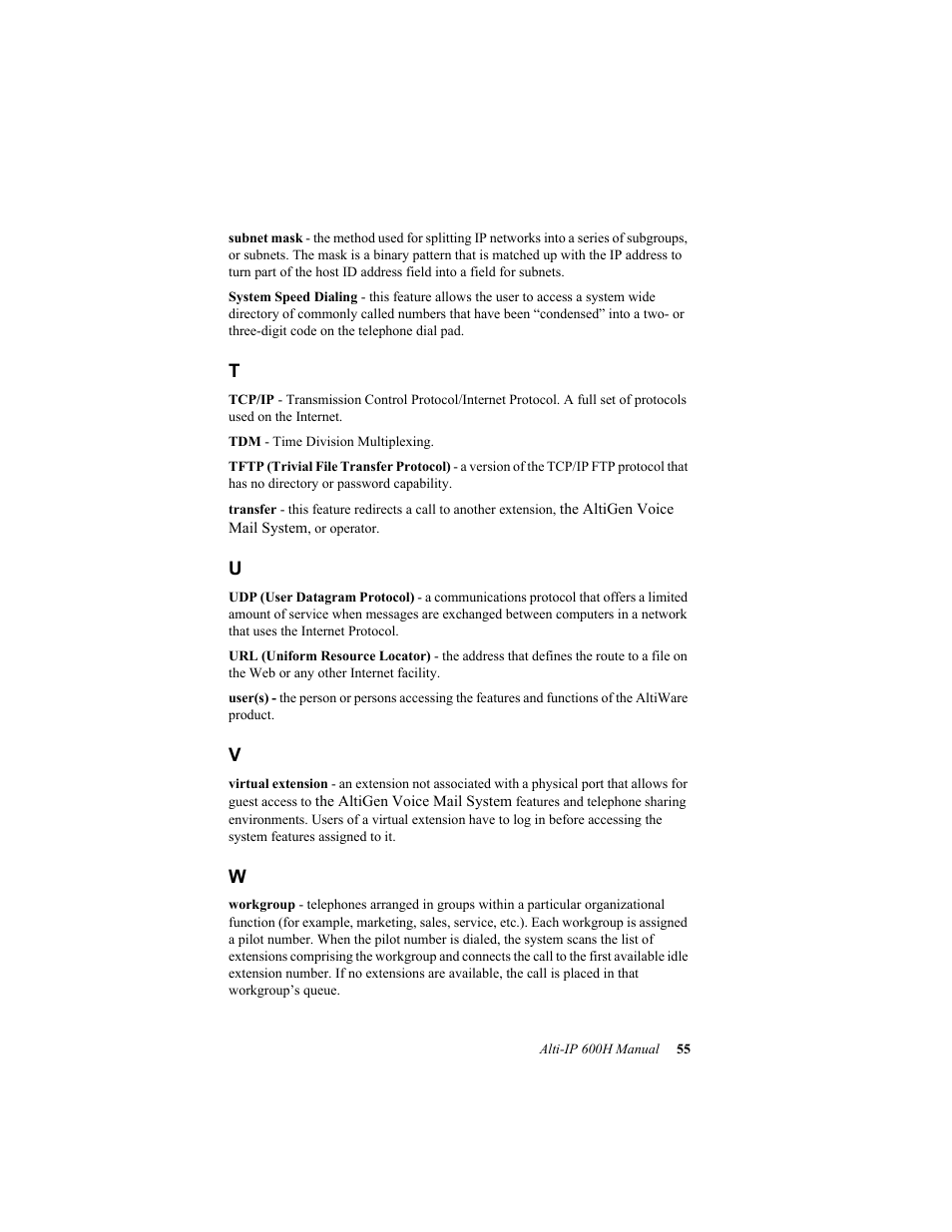 AltiGen comm 600H User Manual | Page 65 / 69