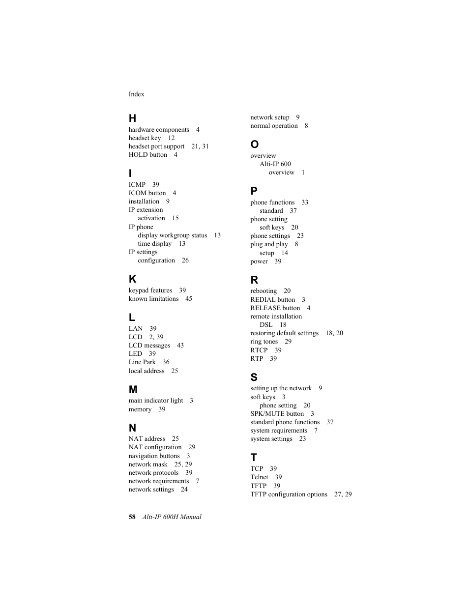 AltiGen comm 600H User Manual | Page 68 / 69