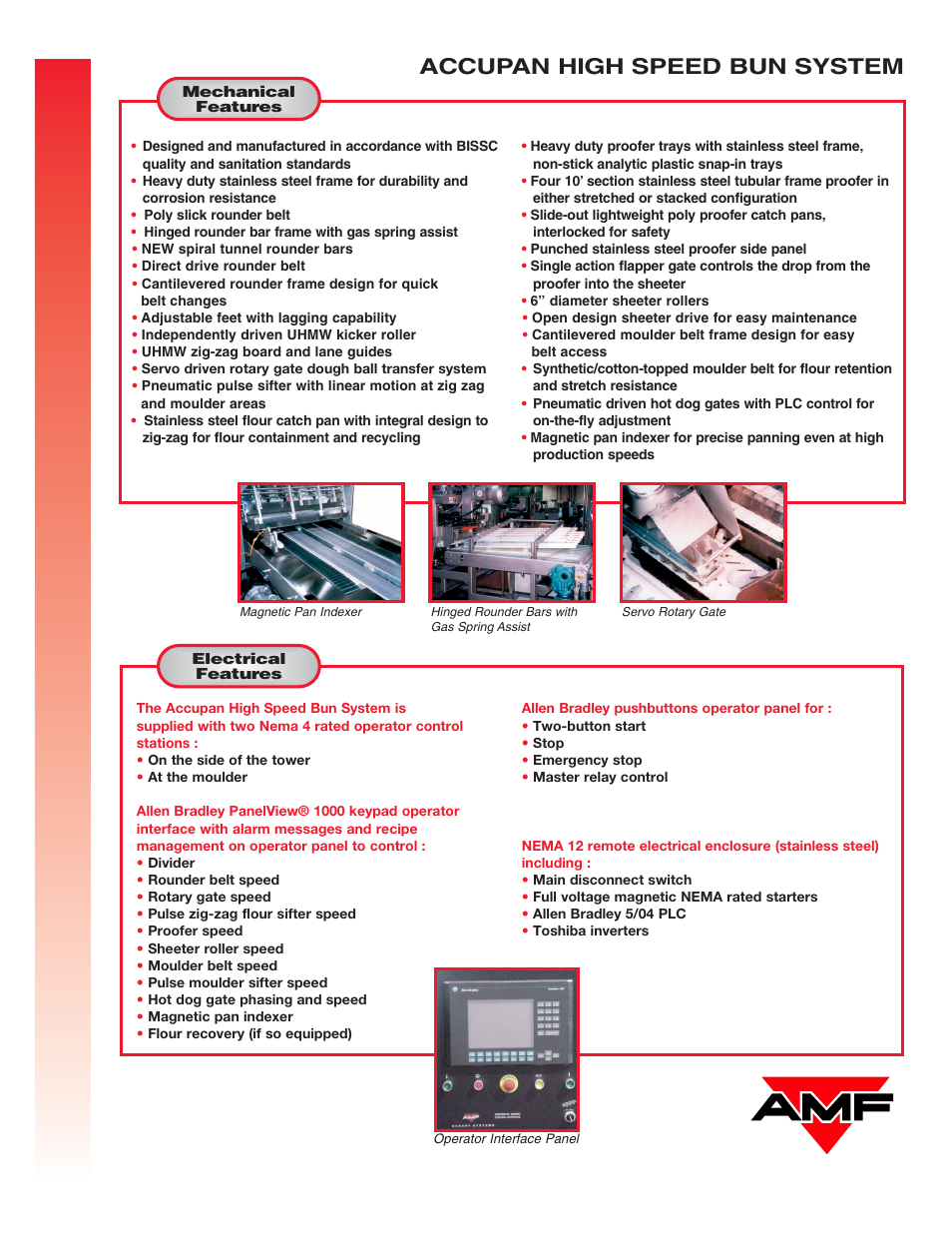 Accupan high speed bun system | AMF Accupan High Speed Bun System User Manual | Page 2 / 4