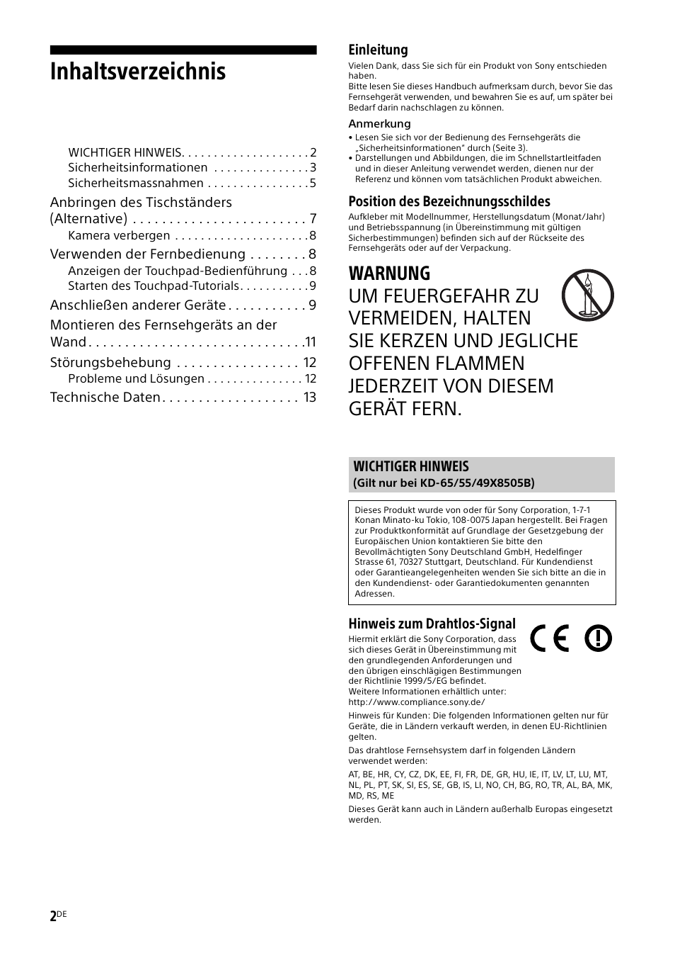 Sony KD-49X8505B User Manual | Page 66 / 328